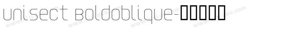 Unisect BoldOblique字体转换